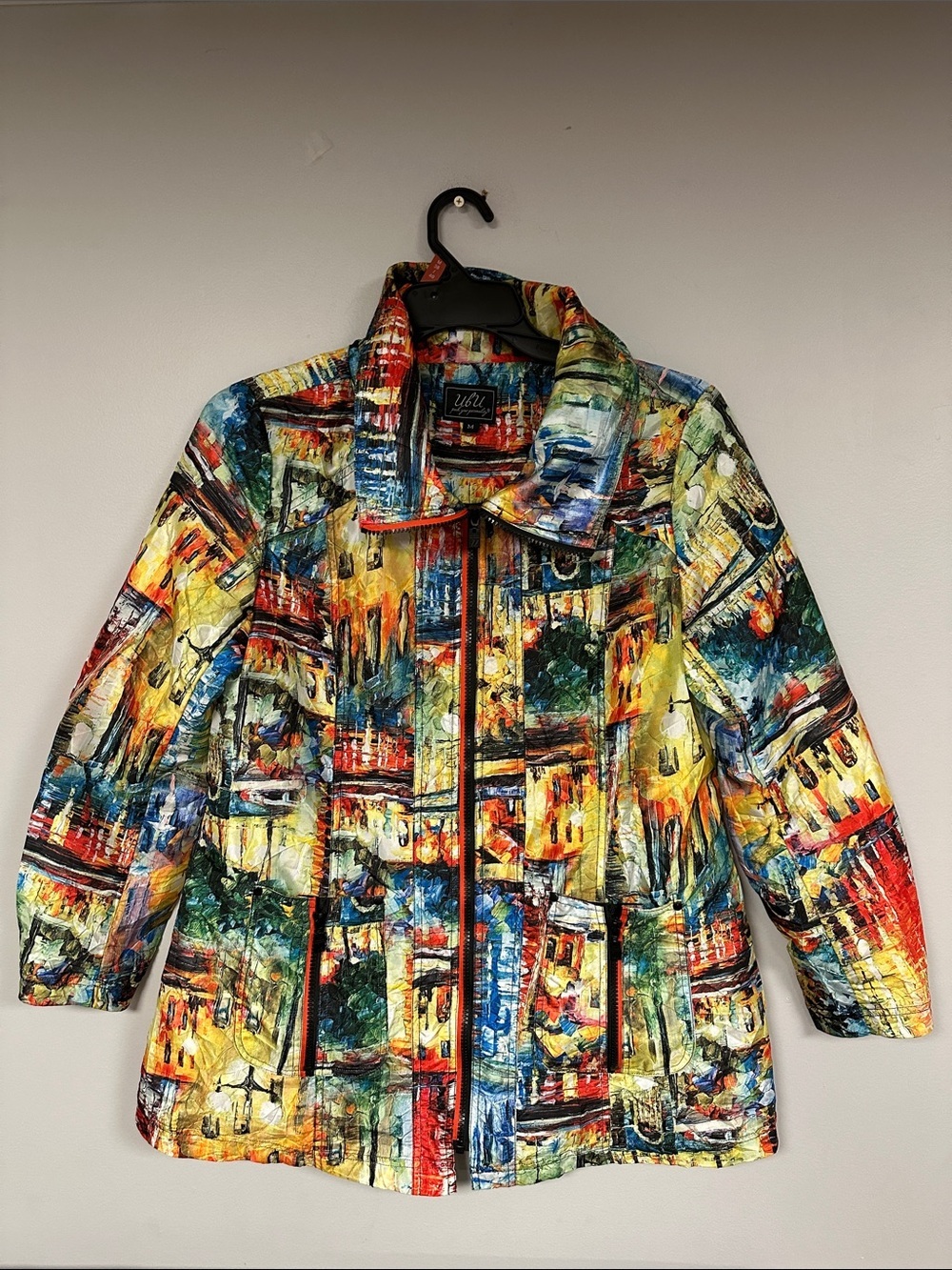Ubu Pack Your Personality Artsy Boho Hippie travel  Full-Zip Jacket City Scape M